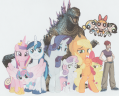 wiki:godzilla_2000_royal_family_rarity_and_sweetie_belle_and_applejack_and_apple_bloom_and_ppg_and_april_o_neil.png