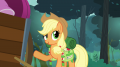 wiki:applejack_pointing_at_the_cart_full_of_rarity_s_things_s3e06.png
